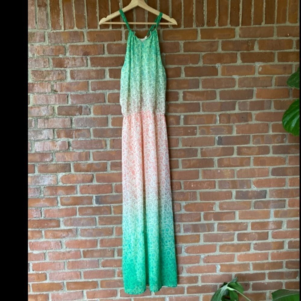 Old Navy Ombré Floral Sleeveless Maxi Dress
